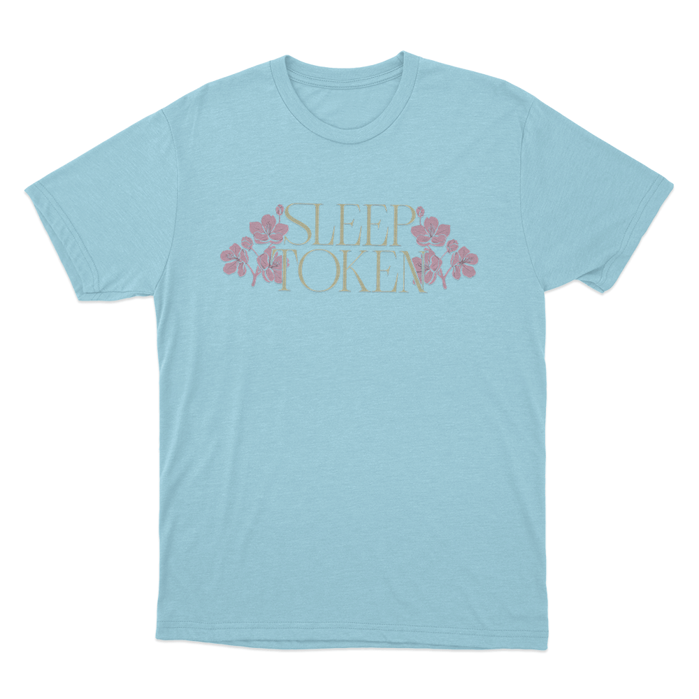 EIA Tour Puff Logo Flower Unisex T Shirt Sky Blue EIA Tour Puff Logo Flower Unisex T Shirt Sky Blue