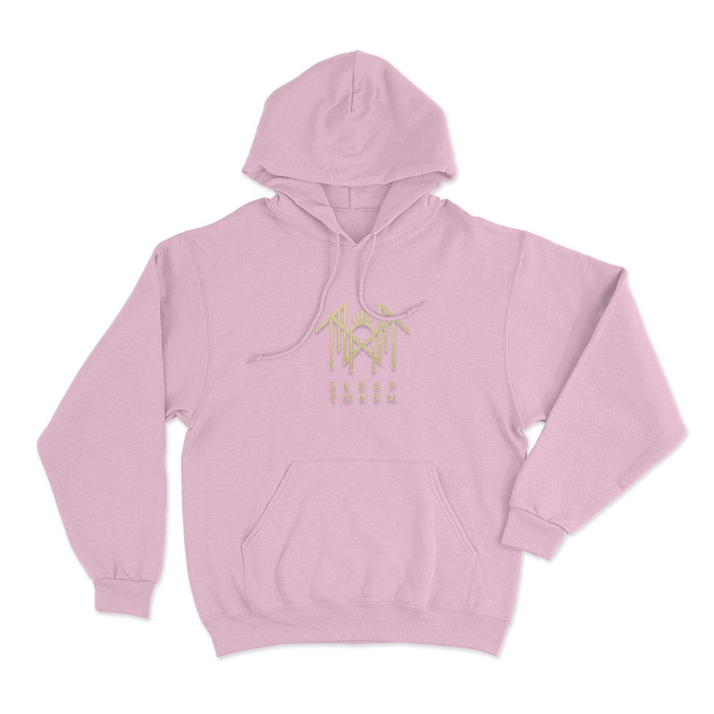 Sleep Token Gold Logo Unisex Hoodie Pink Sleep Token Gold Logo Unisex Hoodie Pink