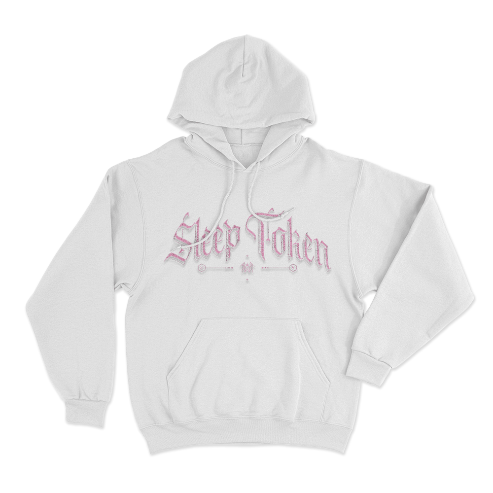 Sleep Token Shackled Logo Unisex Hoodie White Sleep Token Shackled Logo Unisex Hoodie White